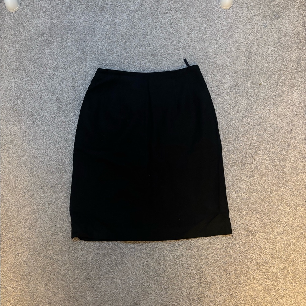 Deane & White Black Wool Pencil Skirt
